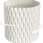 Rotating Pen Holder for Desk, 5 Slots Unique White Desk Organizer Easthetic Desktop Supplies and Accessories for Women Girls, Pencil Cup Caddy for Office Home Art Supply