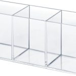 Transparent Acrylic Cutlery and Pen Holder, Transparent Plastic Cutlery Holder, Ideal for Office, Bedroom, and Bathroom Storage Needs: Office Supplies