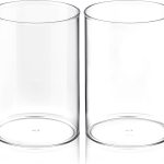 2-Piece Acrylic Cylindrical Pen Holder Set, Stylish Transparent Desktop Organizer, Round Makeup Brush Holder, Suitable for Home, School, and Office Desks & Stationery Organizers | Office Supplies