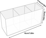 Acrylic Pen Holder, 3-Compartment Design, Desktop Stationery Organizer, DIY Combination Pen Holder, Suitable for Makeup Brush Storage in Home, Office, Classroom, and Bathroom | Office Supplies - Image 2