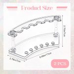 2-Piece Transparent Plastic Pen Holder Display Rack, 6-Compartment Pen Design, Suitable for Pencils, Eyebrow Pencils, Makeup Brushes, etc., Desktop Supplies for Home, Office, Shop, and School | Office Supplies - Image 2